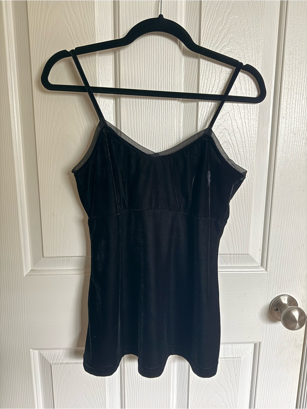 Black Velvet Cami Tank Top